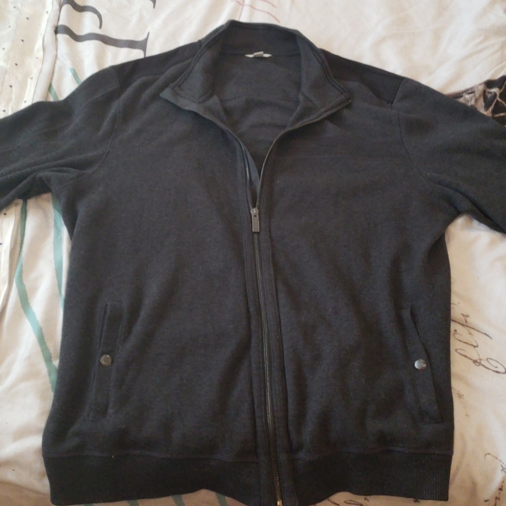 Calvin Klein grey sweater jacket zip up, XL